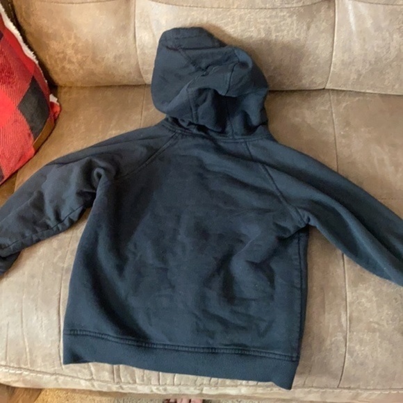 𝅺faded Glory Black Sherpa Lined kids Hooded zip up Jacket - Picture 3 of 4